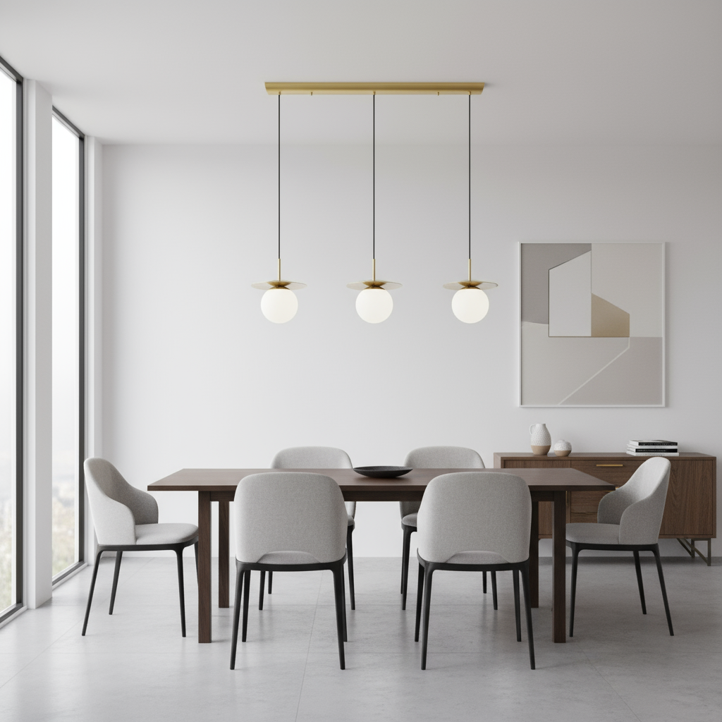 LAMP COLGANTE TRIPLE ESFERA E27(NO INCLUIDA) ARENALES *** HA. LUMI ***