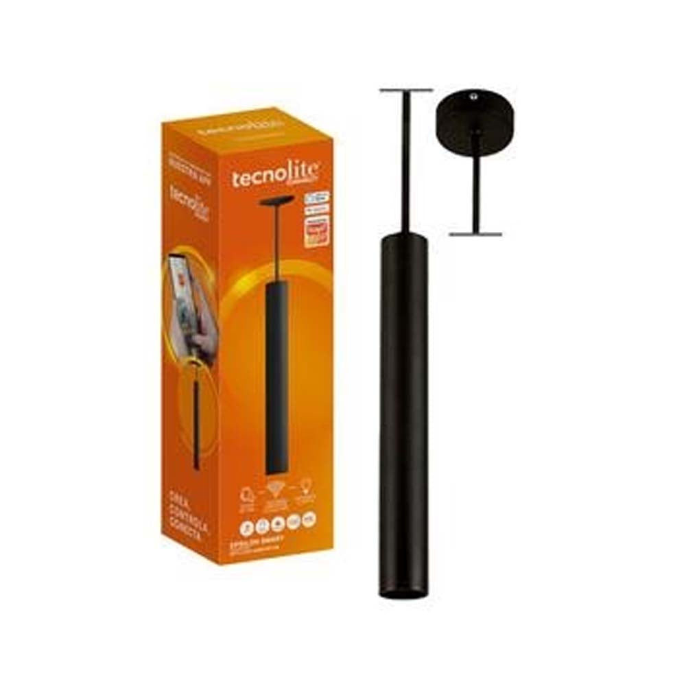 COLGANTE LED TECNOLITE EPSILON SMART 3W LUZ SUAVE CÁLIDA ATENUABLE COMPATIBLE CON APP MÓVIL Y ASISTENTES DE VOZ NEGRO ***TECNOLITE HAE***