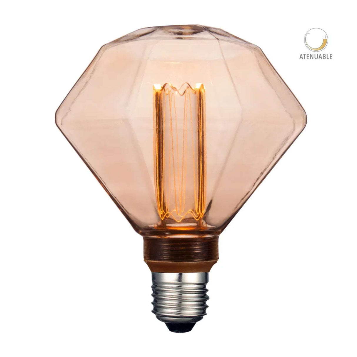FOCO LED TECNOLITE DIAMOND TIPO VINTAGE ATENUABLE 3.5W LUZ SUAVE CÁLIDA BASE E27