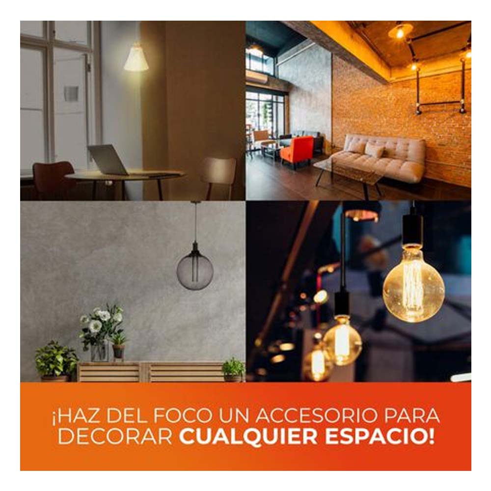 FOCO LED TECNOLITE AHIL VINTAGE ATENUABLE 3.5W LUZ SUAVE CÁLIDA BASE E27