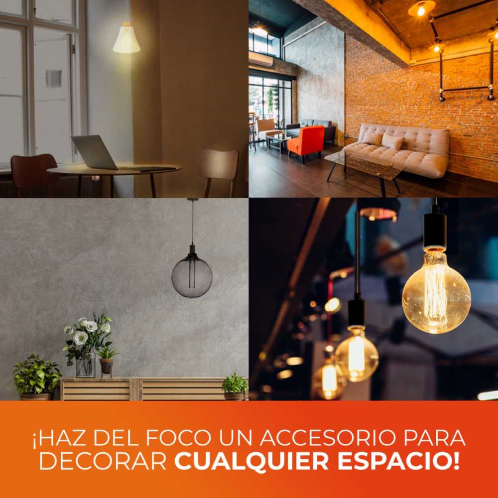 FOCO LED TECNOLITE VINTAGE ATENUABLE 3.5W LUZ SUAVE CÁLIDA BASE E27 AMBAR