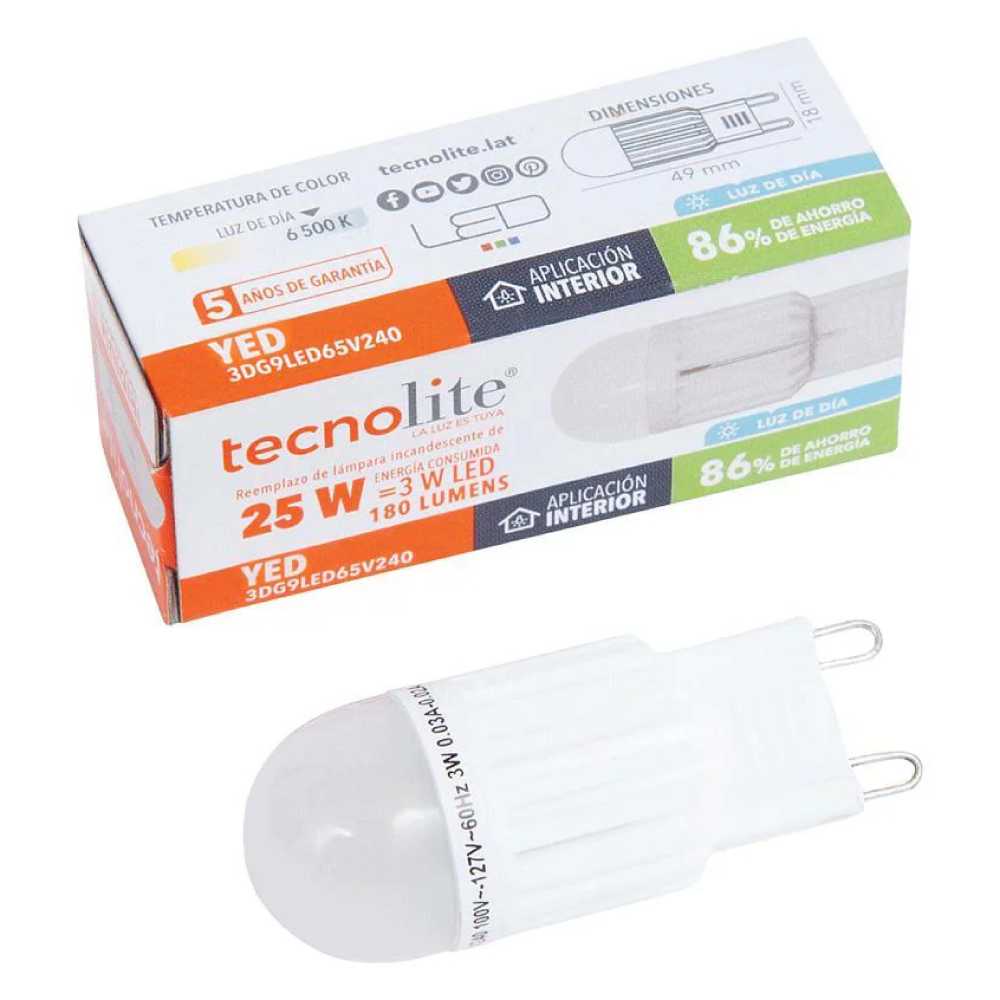 LAMP LED AMPOLLETA 3W 6500K G9 180LM