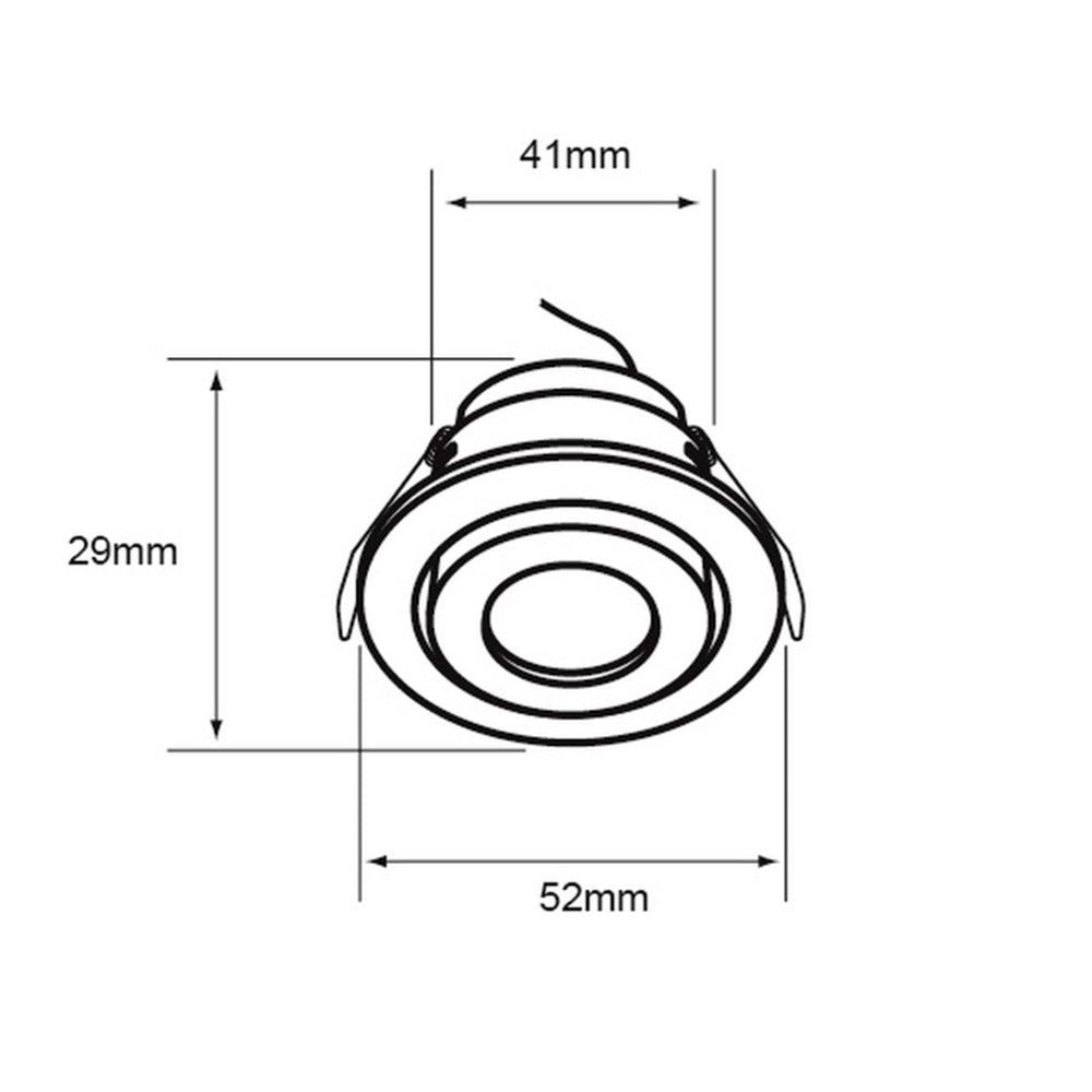 LÁMPARA DE INTERIOR EMPOTRABLE LED IOTA TECNOLITE ATENUABLE 3W LUZ SUAVE CÁLIDA BLANCO