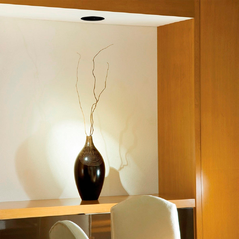 LÁMPARA DE INTERIOR EMPOTRABLE LED IOTA TECNOLITE ATENUABLE 3W LUZ SUAVE CÁLIDA NEGRO