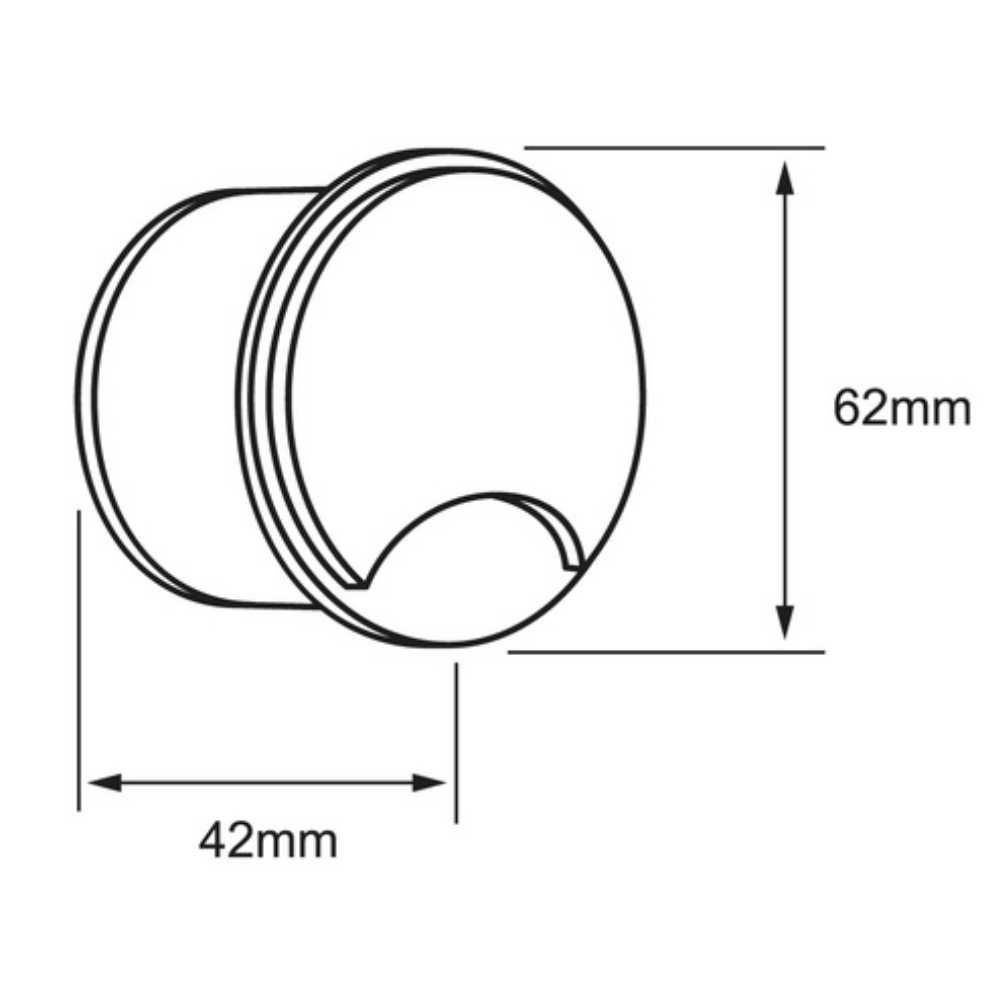 LUZ DE CORTESIA EMP. MURO 3W/100-240V. NEGRO OPACO SUPERBA I