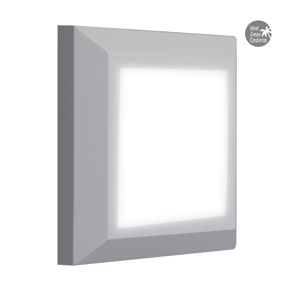 LAMPARA EXTERIOR LED 2.5W. ANSHAN III SOBREPONER LUZ BLANCA NEUTRA *** EXHIBIDO ***