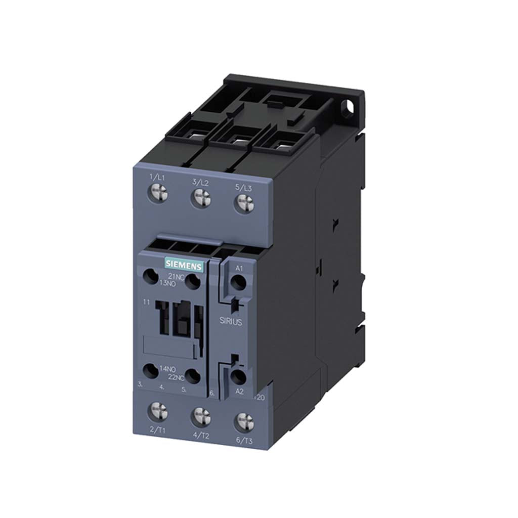 CONTACTOR SIRIUS S2 SIEMENS 20HP 220V 50HP 440V 65A BOBINA 220VAC 1NA+1NC 3RT20371AN10