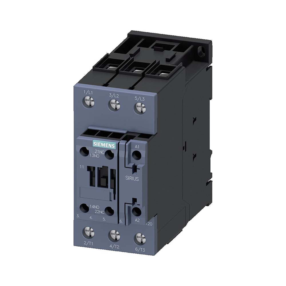 CONTACTOR SIRIUS S2 SIEMENS 25HP 220V 50HP 440V 80A BOBINA 220VAC 1NA+1NC 3RT20381AP60
