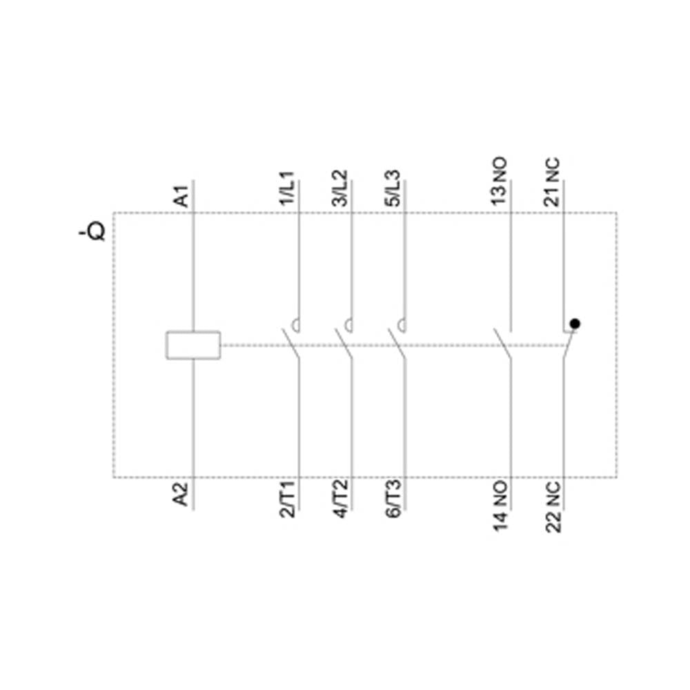 CONTACTOR TRIPOLAR 80A. 220V. 3P. 1NA+1NC S3 3RT20451AL20 SIRIUS SIEMENS ANTECESOR 3RT1045