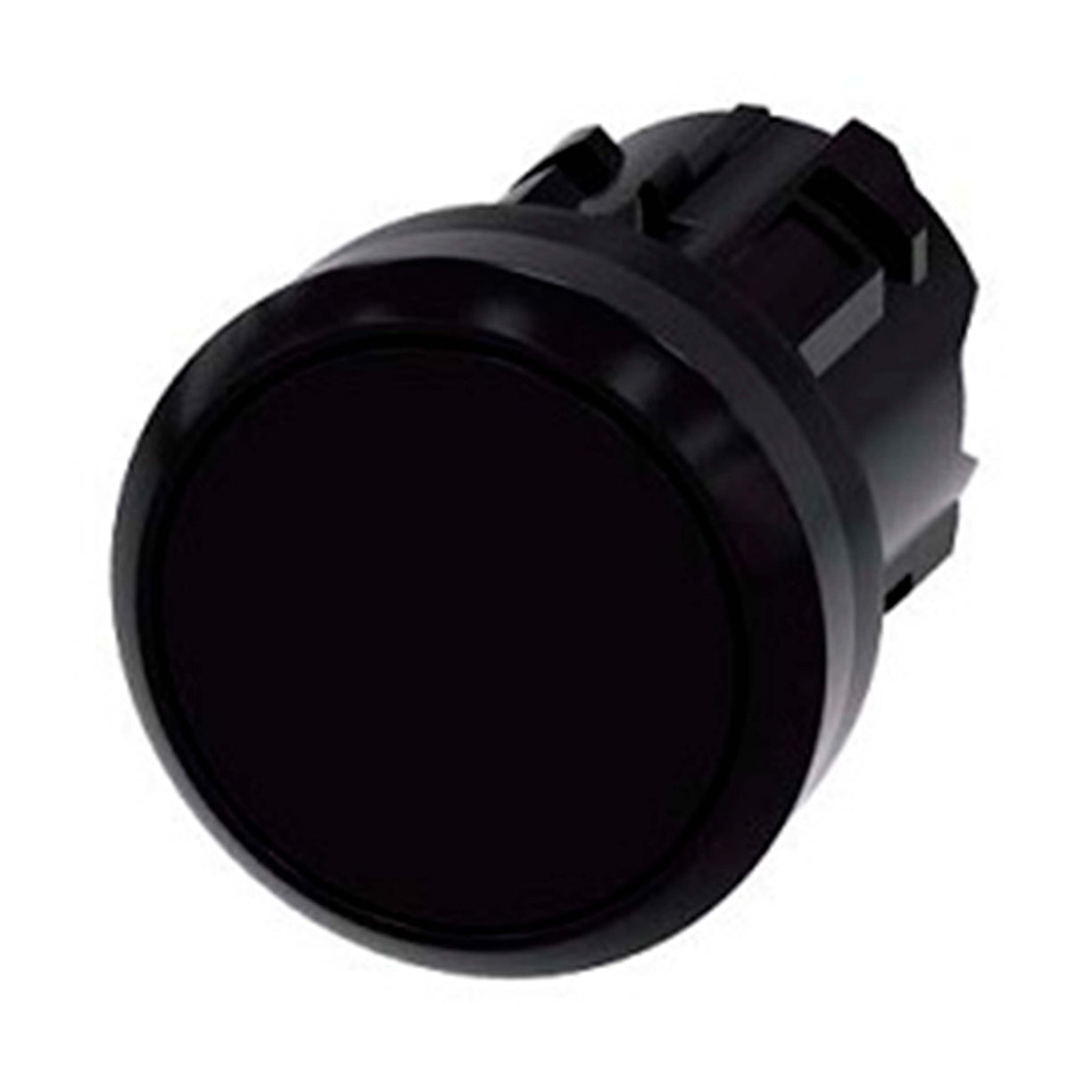 PULSADOR 22 MM REDONDO PALSTICO NEGRO BOTON RASANTE CONTACTO MOMENTANEO