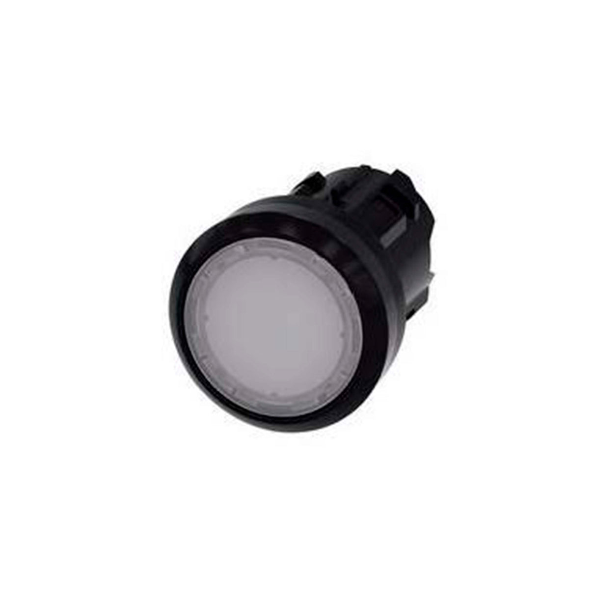 PULSADOR LUMINOSO 22MM REDONDO PLÁSTICO BLANCO BOTÓN RASANTE CON SOPORTE PARA 3 ELEMENTO