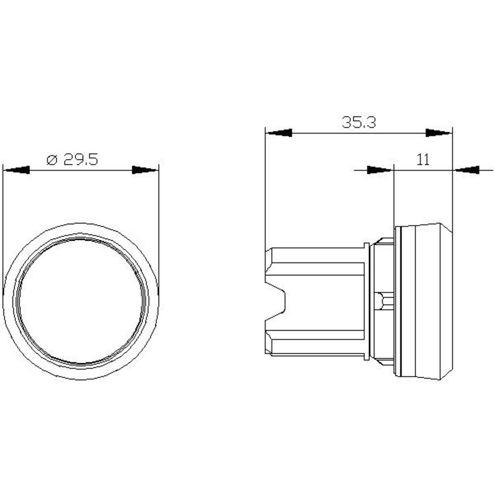 PULSADOR LUMINOSO 22MM REDONDO PLÁSTICO BLANCO BOTÓN RASANTE CON SOPORTE PARA 3 ELEMENTO