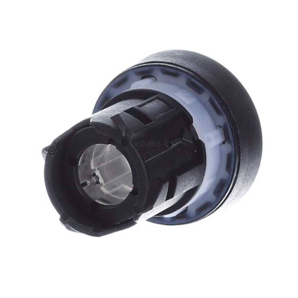 PULSADOR LUMINOSO 22MM REDONDO PLÁSTICO BLANCO BOTÓN RASANTE CON SOPORTE PARA 3 ELEMENTO