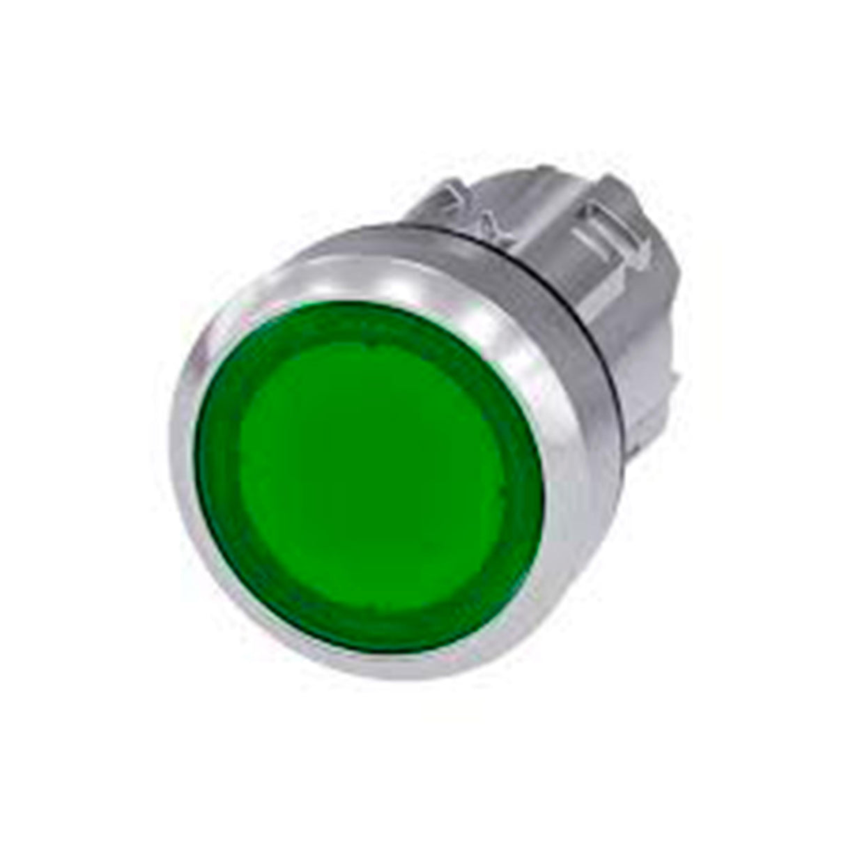 PULSADOR RASANTE LUMINOSO 22MM REDONDO COLOR VERDE