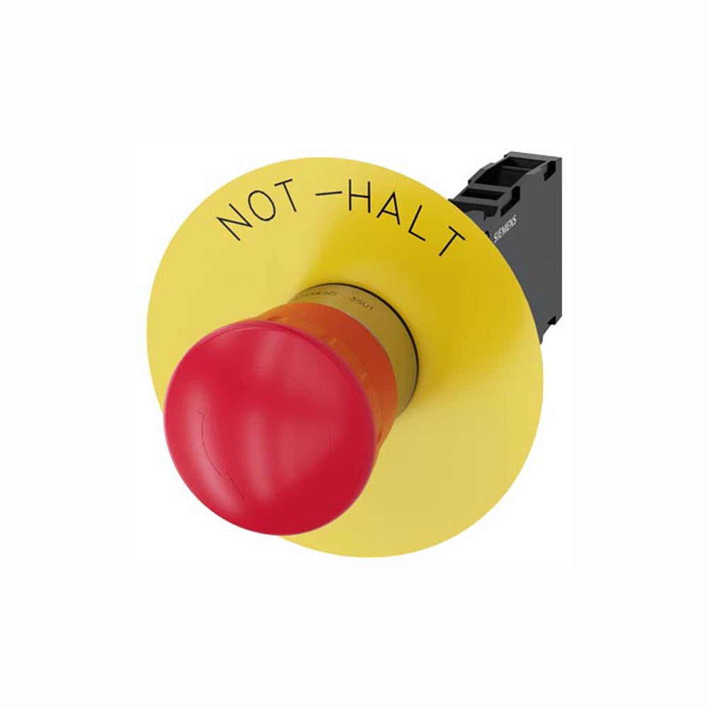 BOTON HONGO 40MM. EMERGENCIA RETENCION POS. 1NA+1NC 3SB32011HA20 3SB32011HR20