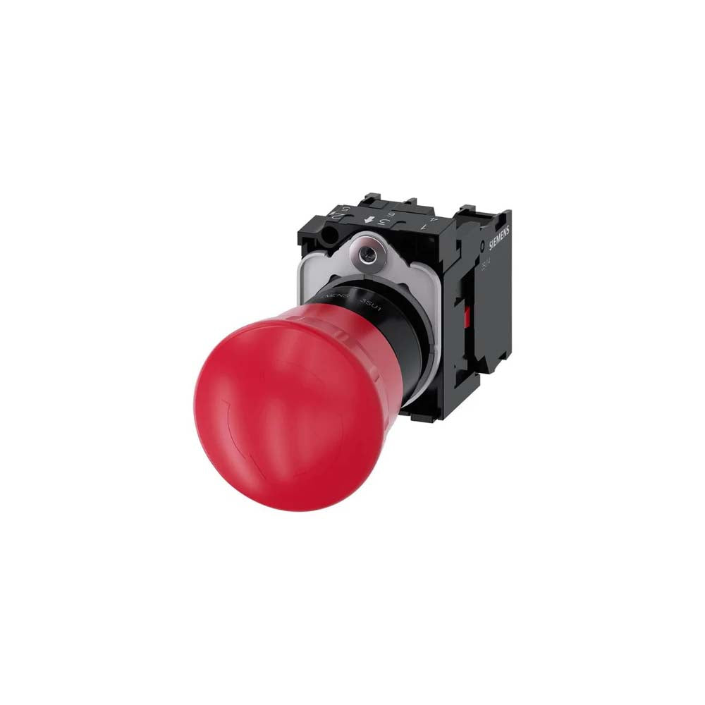 BOTON HONGO 40MM. EMERGENCIA RETENCION POS. 1NA+1NC 3SB32011HA20 3SB32011HR20