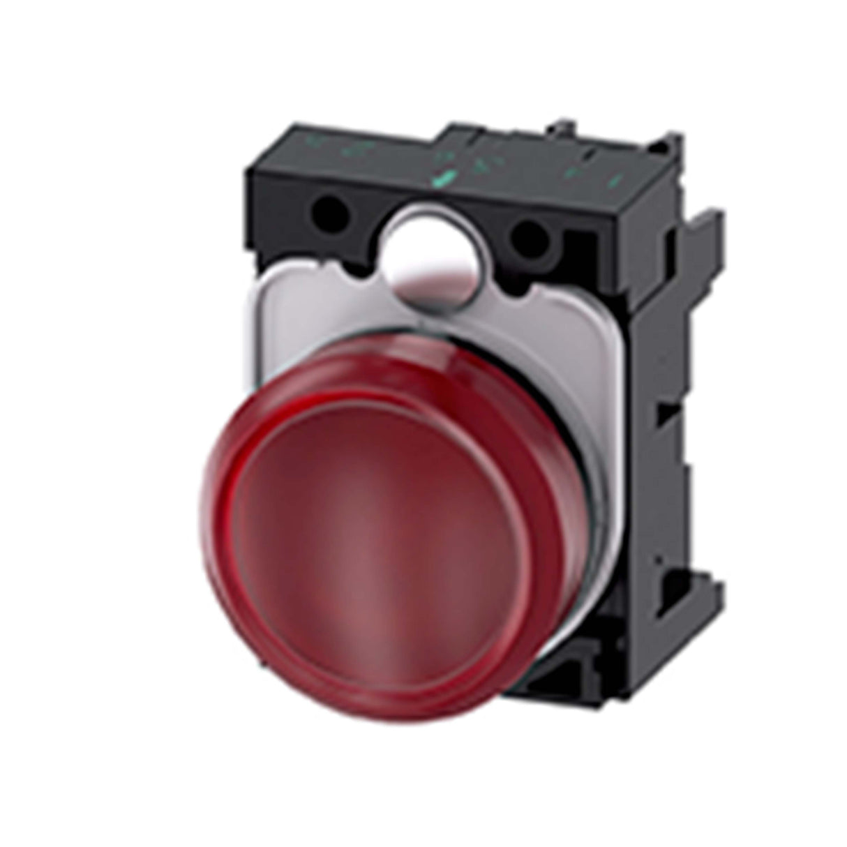 LÁMPARA DE SEÑALIZACIÓN 22 MM REDONDO PLÁSTICO ROJO LENTE LISO CON SOPORTE MÓDULO LED CON LED INTGR. 24 V AC/DC 3SU11026AA201AA0 ANTECESOR 3SB32446BA20