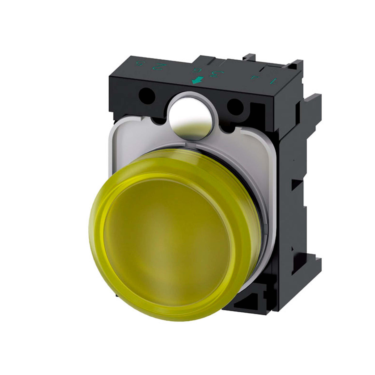 LÁMPARA DE SEÑALIZACIÓN 22 MM REDONDO PLÁSTICO AMARILLO LENTE LISO CON SOPORTE MÓDULO LED CON LED INTGR. 24 V AC/DC 3SU11026AA301AA0 ANTECESOR 3SB32446BA30