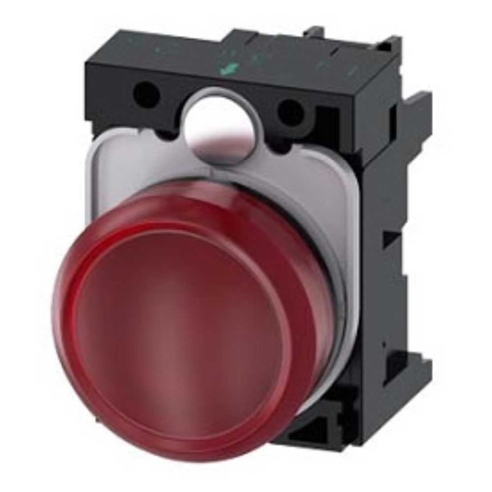 BOTON PULSADOR ROJO ILUMINARIO 110/120VCC/CA 1NA+1NC+LED 3SB32510AA21 A7B10000002635 SIEMENS