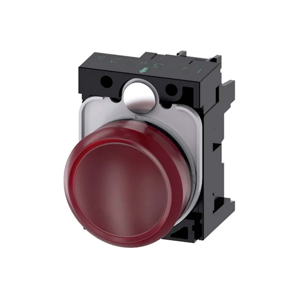 LÁMPARA DE SEÑALIZACIÓN 22 MM REDONDO PLÁSTICO ROJO LENTE LISO CON SOPORTE MÓDULO DE LED CON LED INTGR. 110 V AC 3SU11036AA201AA0 ANTECESOR 3SB32486BA20