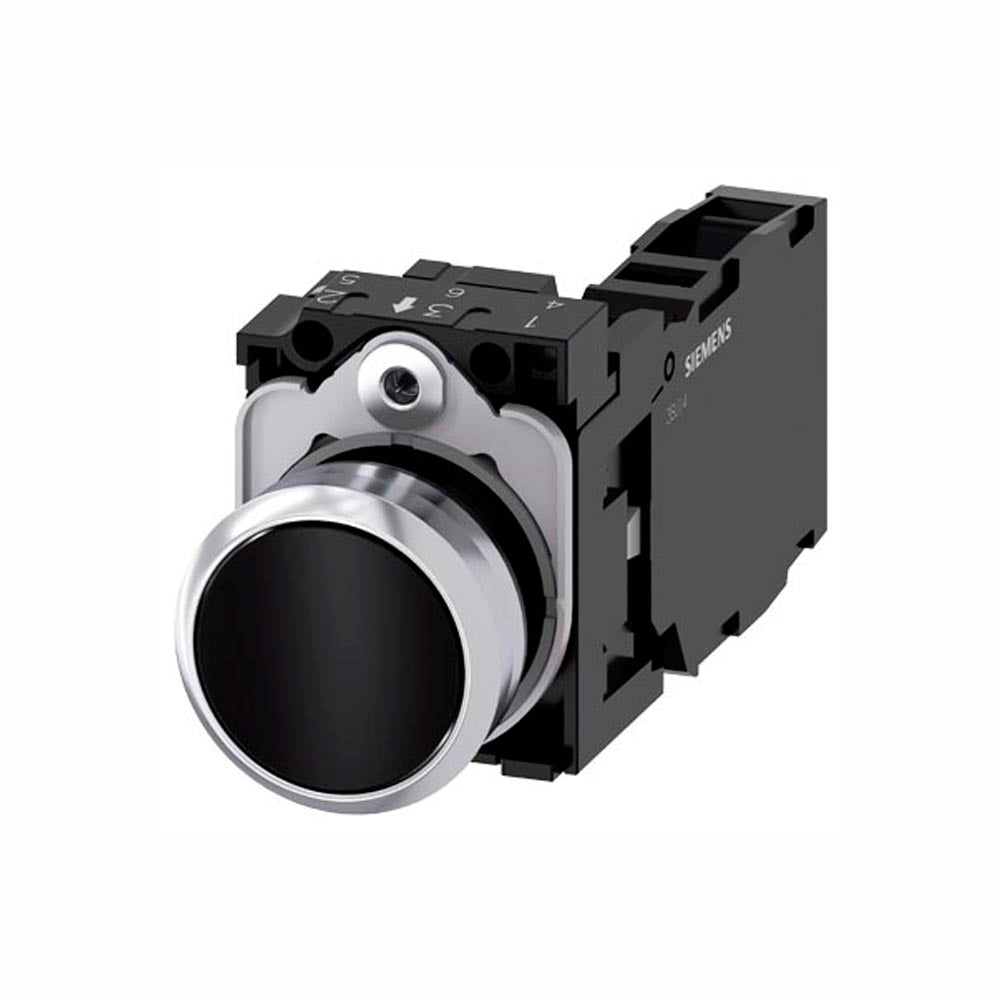 BOTON PULSADOR NEGRO 1NA+1NC 3SB36010AA11