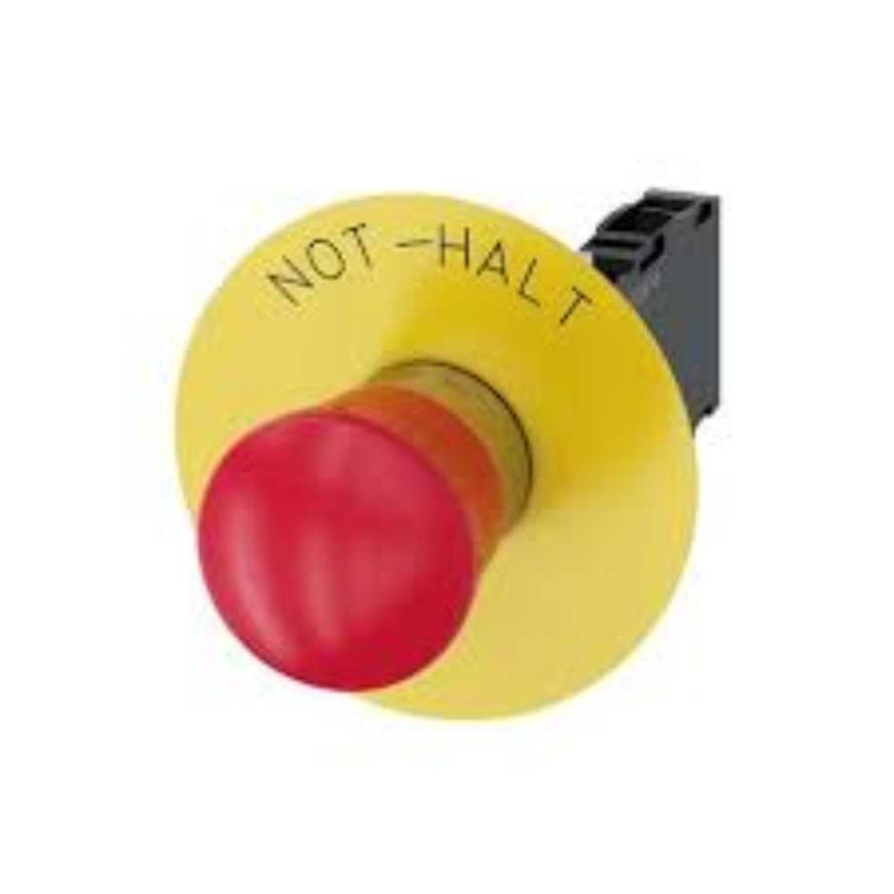 BOTON HONGO 40MM. EMERGENCIA RETEN POS 1NA+1NC 3SB36011HA20 3SB36011HR20