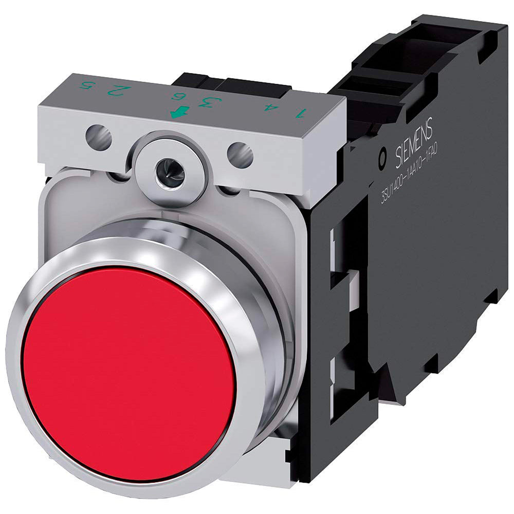 BOTON PULSADOR ROJO 1NA+1NC 3SB36010AA21