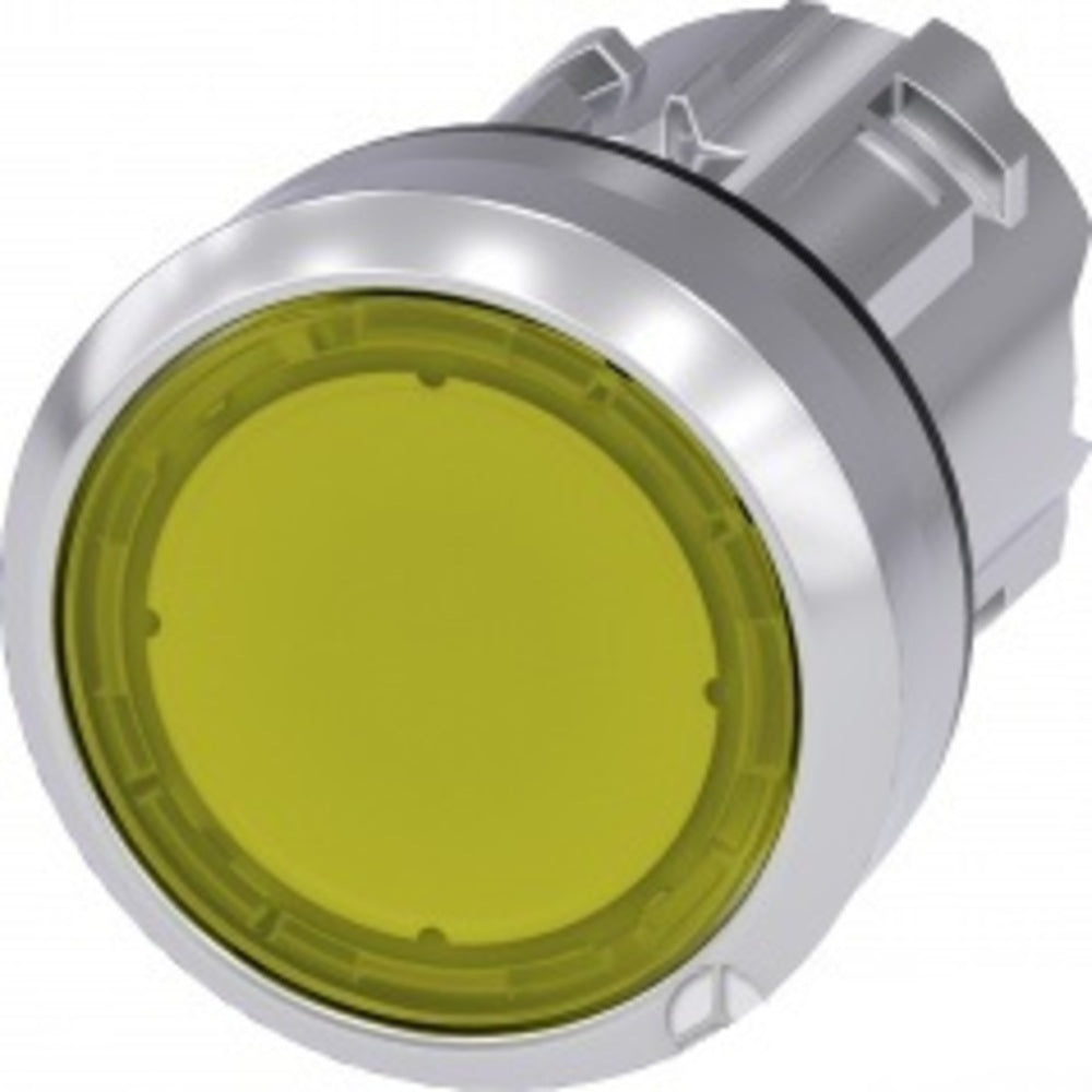 BOTON PULSADOR AMARILLO ILUMINADO 24VCC/CA 1NA+1NC+LED 3SB36470AA31