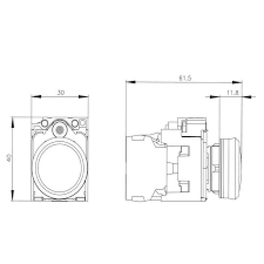 LAMPARA SEÑALIZACION AMARILLA 24 VCA/CC CON LED 3SB36446BA30