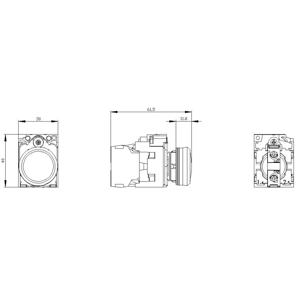 LAMPARA SEÑALIZACION BLANCA 24VCA/CC CON LED 3SB36446BA60