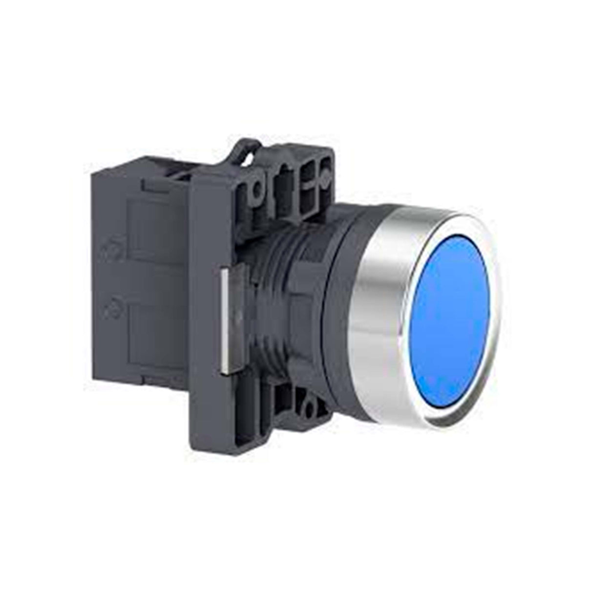 PULSADOR LUMINOSO 22 MM REDONDO METAL BRILLANTE AZUL BOTÓN RASANTE MOMENTÁNEO CON SOPORTE 1 NA MÓDULO DE LED CON LED INTEGRADO 24 V AC/DC 3SU11520AB501BA0 ANTECESOR 3SB36470AA51