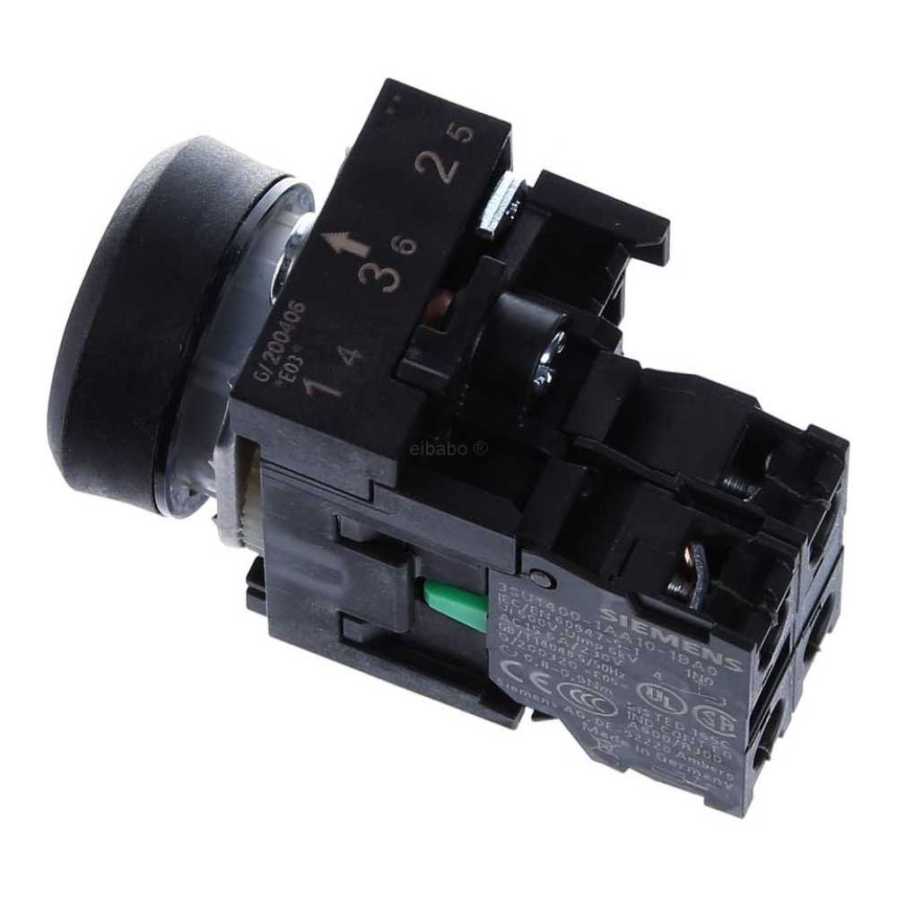 BOTON PULSADOR VERDE ILUMINADO 110/120VCD/CA 1NA+1NC+LED 3SB36510AA41