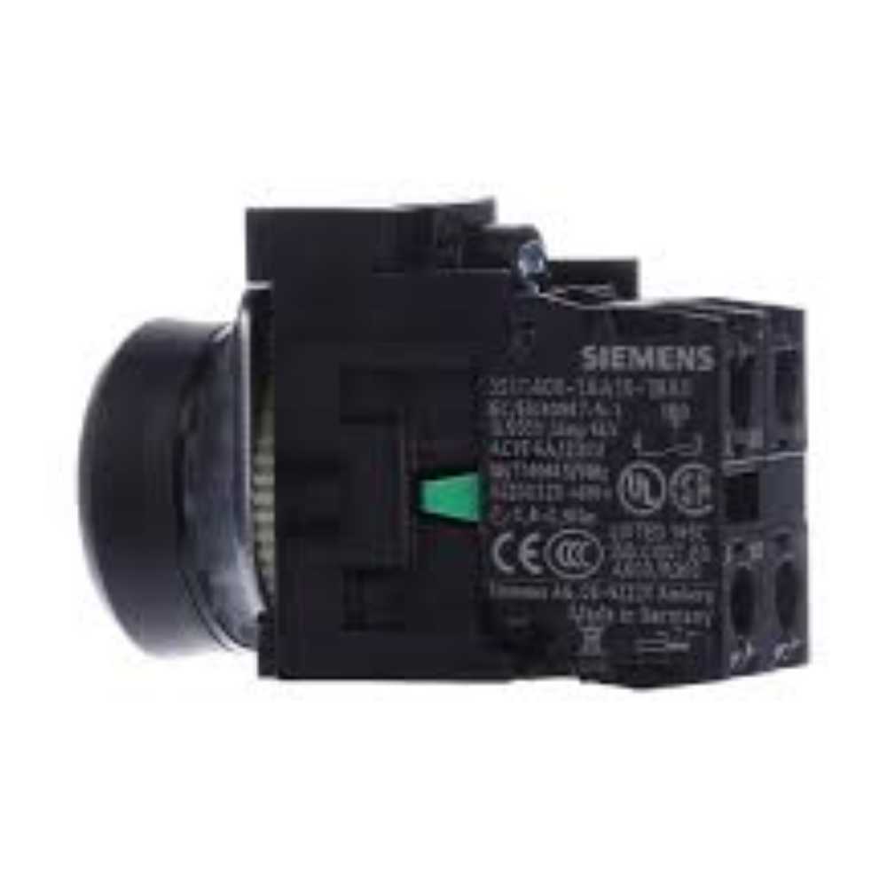 BOTON PULSADOR VERDE ILUMINADO 110/120VCD/CA 1NA+1NC+LED 3SB36510AA41