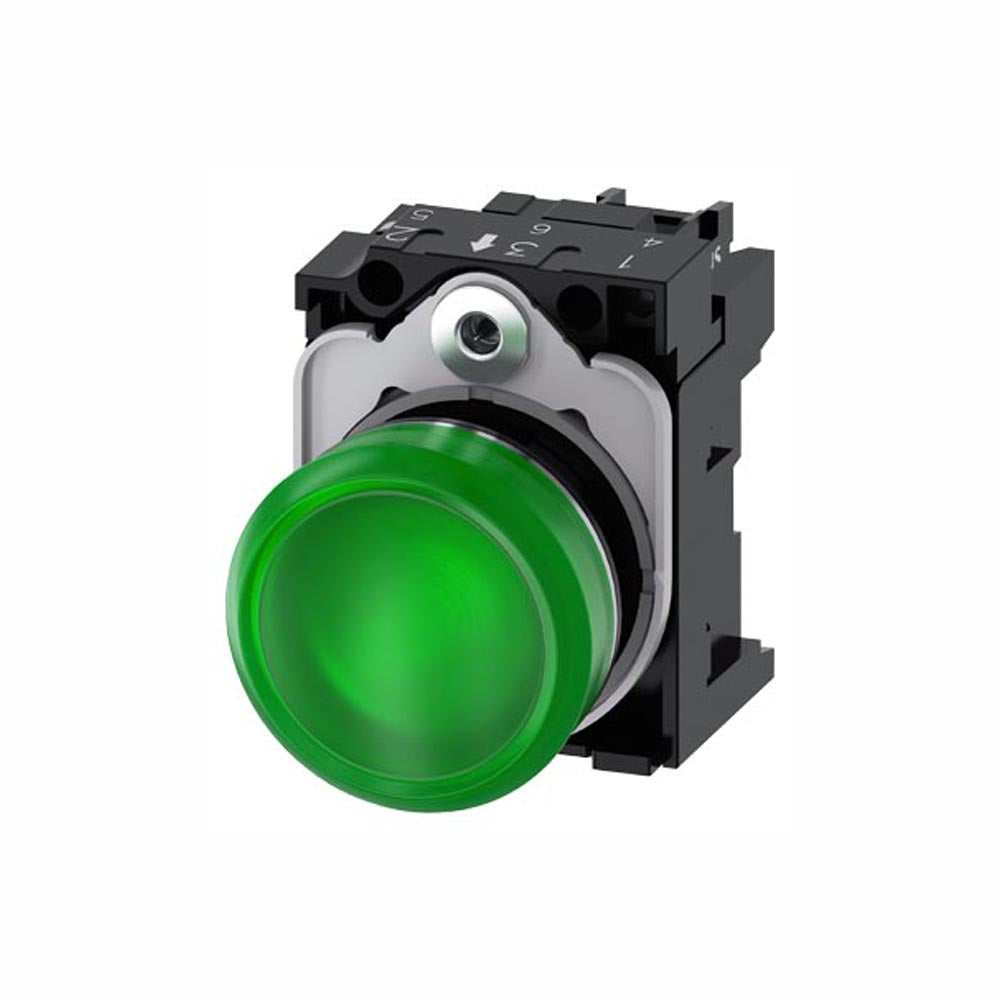 LAMPARA SEÑALIZACION VERDE 110/120VCA CON LED 3SB36486BA40
