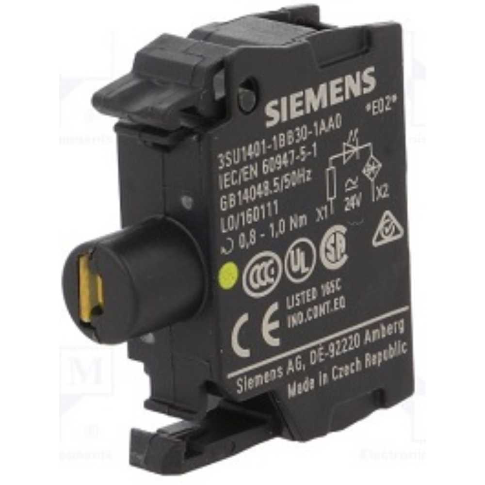 PORTALAMPARA CON LED AMARILLO 230VCA 3SB34001RA