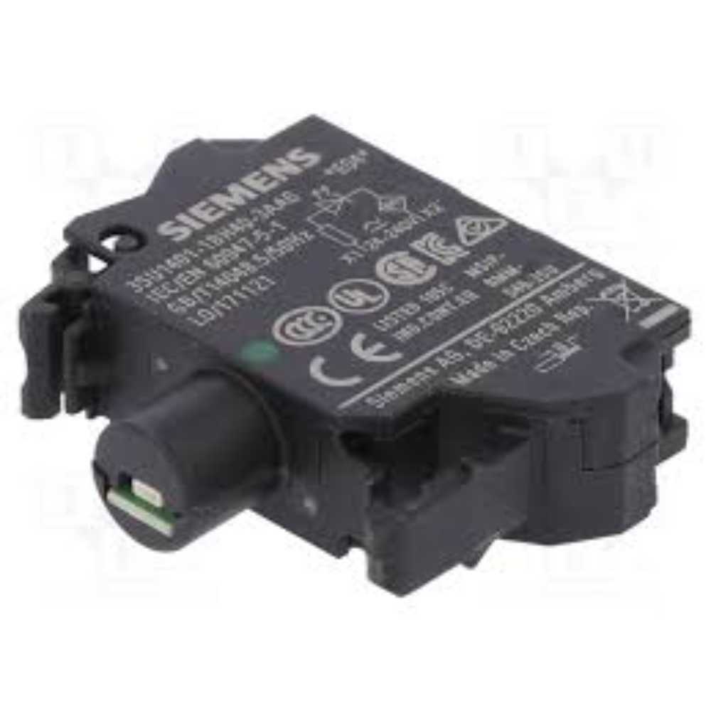 LAMPARA LED SUPERLUMINOSA VERDE BASE BA 9S TENSION ASIGNADA AC130 /DC 90V 110-160V DC 15MA 3SU1