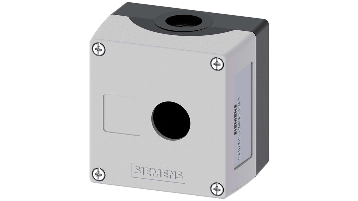 CAJA BOTONERA SIEMENS DE MANDO 22MM REDONDOS PLASTICO GRIS 1 PERFORACION 3SU18010AA000AB1