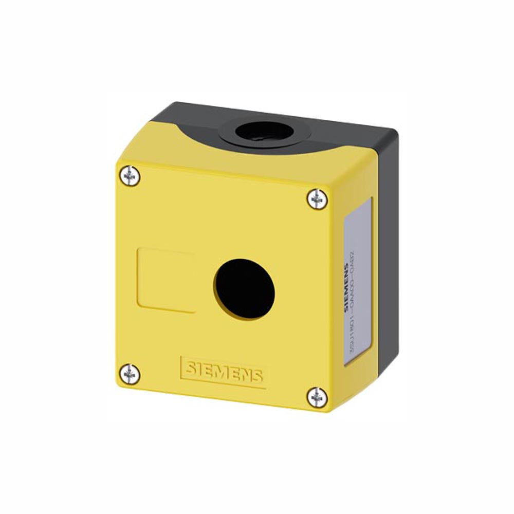 CAJA AP MANDO 22MM PLAST 1 PTO MANDO S/QUIPAR FIJ BASE 1XM20 AMARILLO