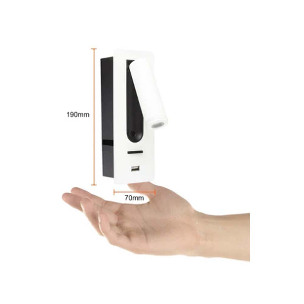 LÁMPARA DE LECTURA EMPOTRABLE LED TECNOLITE 3.4W LUZ SUAVE CÁLIDA AJUSTABLE ***TECNOLITE HAE***