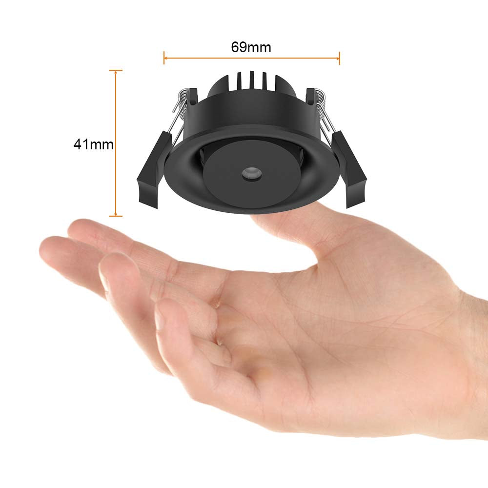 LAMPARA LED TIPO DOWNLIGHT EMPOTRABLE DE 3 W COLOR NEGRO ALSCIA II 3YDLED1065MV30N TECNOLITE.