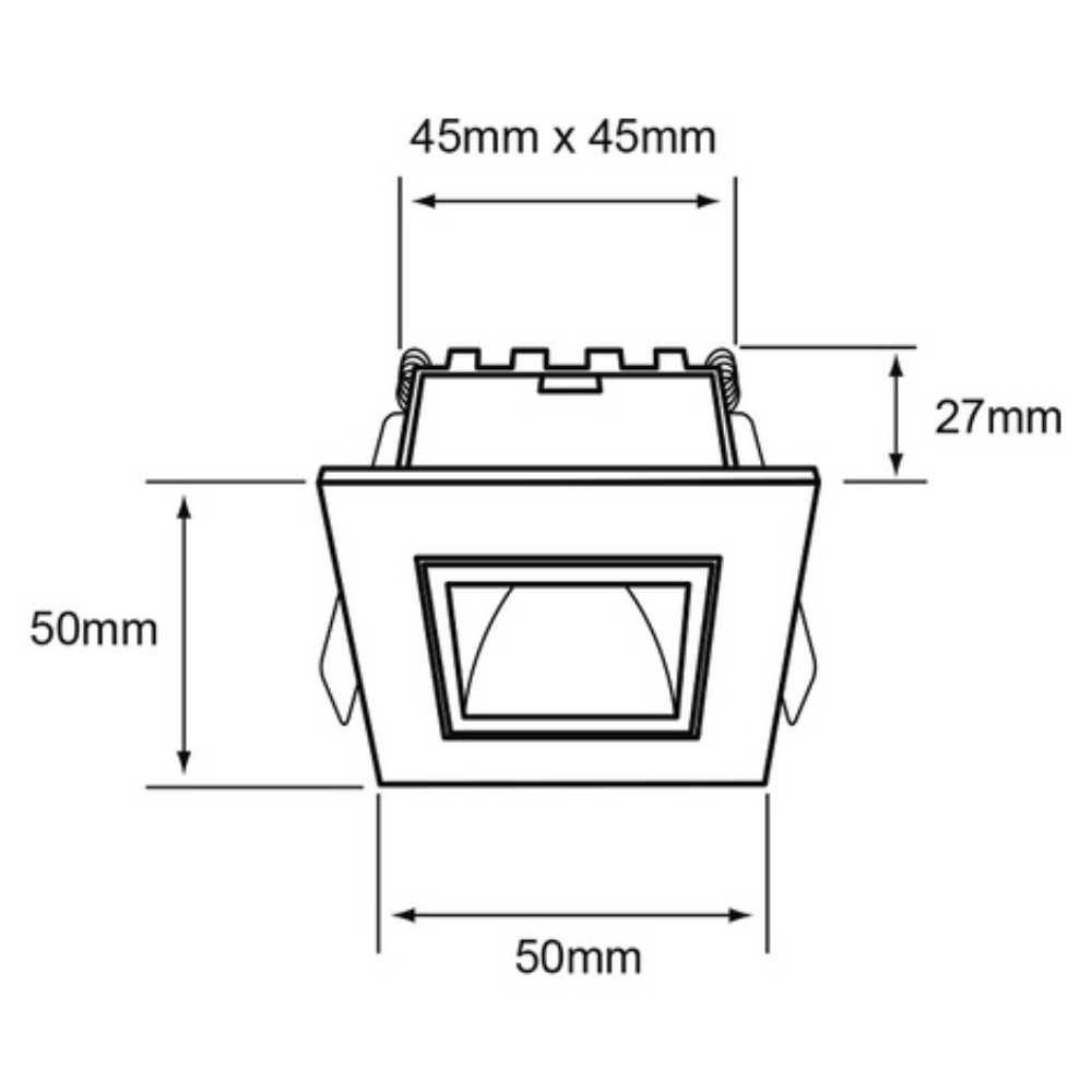 LÁMPARA EMPOTRABLE LED TECNOLITE LUCIDA I 3W LUZ SUAVE CÁLIDA NO ATENUABLE LED INTEGRADO BLANCO