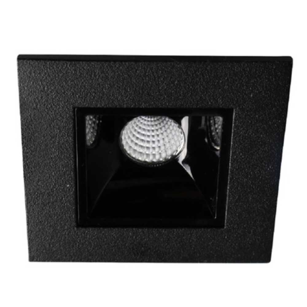 LÁMPARA EMPOTRABLE LED TECNOLITE LUCIDA I 3W LUZ SUAVE CÁLIDA NO ATENUABLE LED INTEGRADO NEGRO