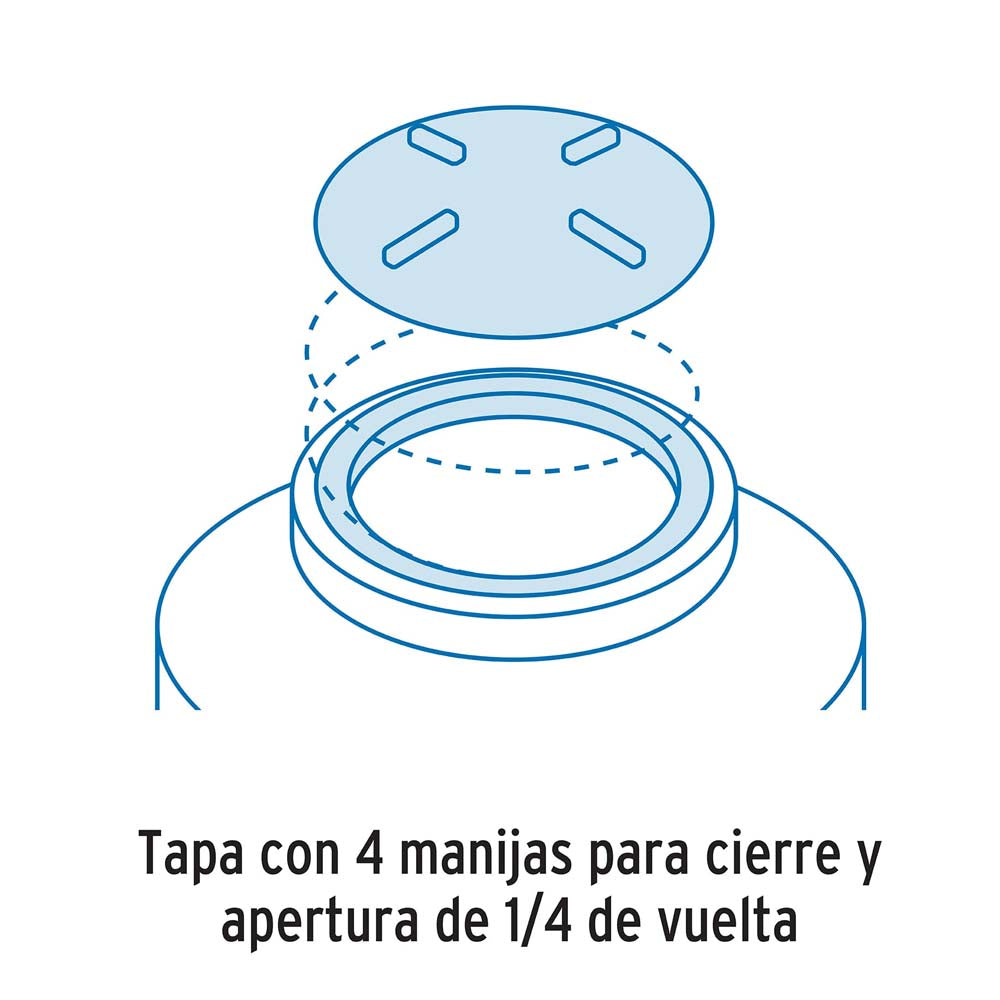TAPA DE 18" CON ARILLO PARA TINACO ATIN-002 MCA FOSET