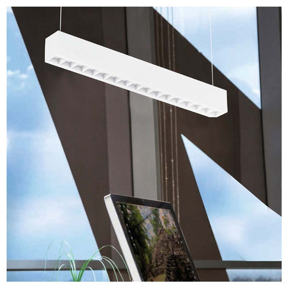 LÁMPARA DE INTERIOR LED NAGOYA II TECNOLITE ATENUABLE PARA SUSPENDER 40W LUZ BLANCA NEUTRA BLANCO