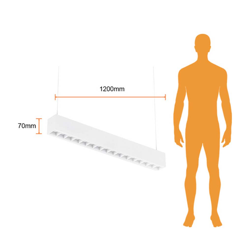 LÁMPARA DE INTERIOR LED NAGOYA II TECNOLITE ATENUABLE PARA SUSPENDER 40W LUZ BLANCA NEUTRA BLANCO