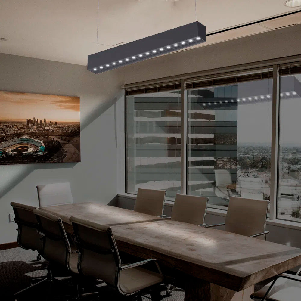 LÁMPARA DE INTERIOR LED NAGOYA II TECNOLITE ATENUABLE PARA SUSPENDER 40W LUZ BLANCA NEUTRA NEGRO