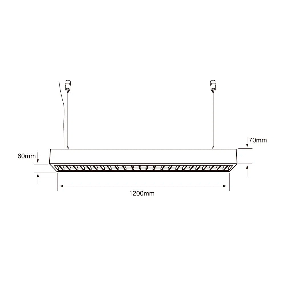 LÁMPARA DE INTERIOR LED NAGOYA II TECNOLITE ATENUABLE PARA SUSPENDER 40W LUZ BLANCA NEUTRA NEGRO