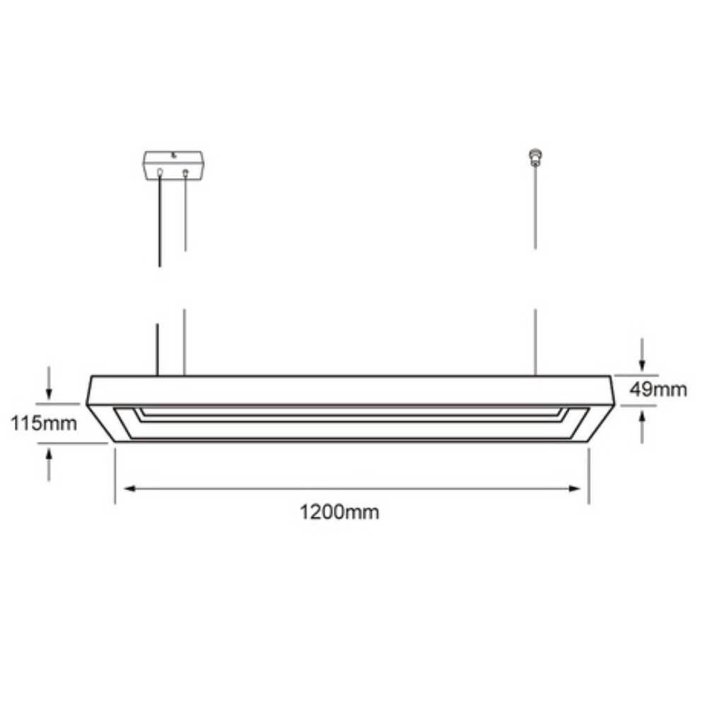 LÁMPARA DE INTERIOR LED TECNOLITE TARAZED ATENUABLE PARA SUSPENDER 40W LUZ BLANCA NEUTRA