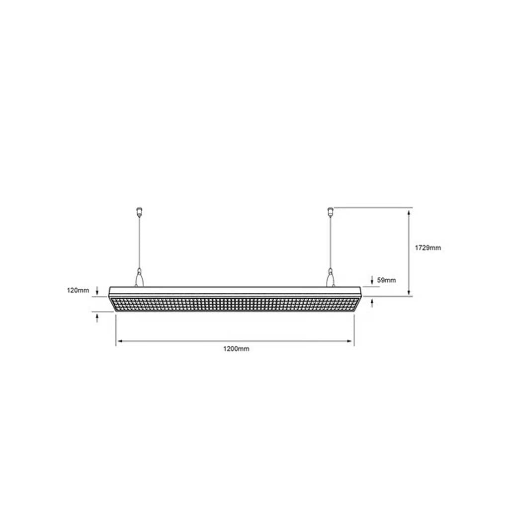 LAMPARA LINEAL LED INTERCONECTABLE 1.20 M 2 EN 1 40 W LUZ BLANCA AJUSTABLE UGR<19 NO ATENUABLE LED INTEGRADO 40LFCLED1285MVCCB