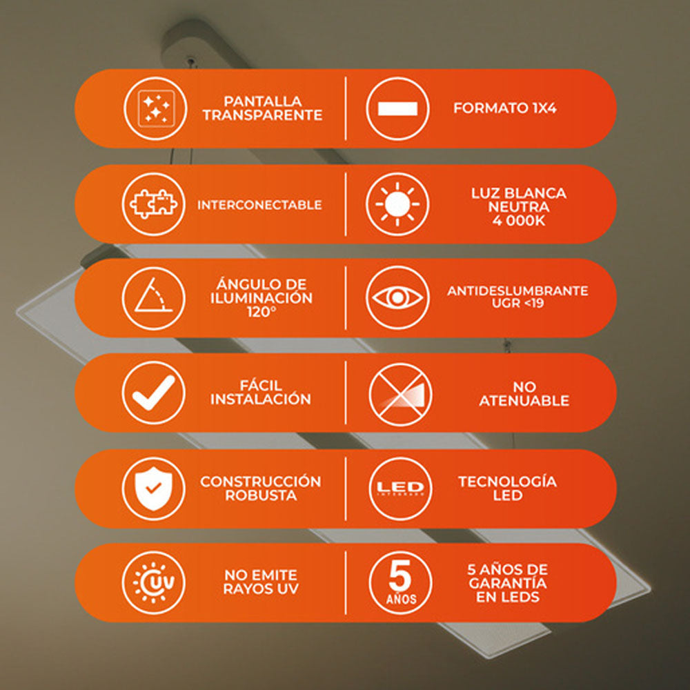 INT LED SP 40W100-240V4500LM4000K B MAB TECNOLITE ***INCLUYE CAJA CON DRIVER Y ACC. POR SEPARADO*** ***HAE2025***